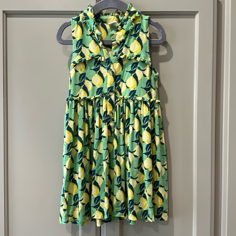 Kate Quinn lemon dress with ruffles good used condition